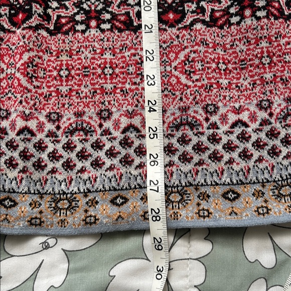 J. Jill‎ Linen Blend Aztec Fair Isle Geometric Sweater Lightweight Colorful M - Picture 13 of 13